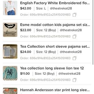 Assorted Clothing Listing - Mixed Brands